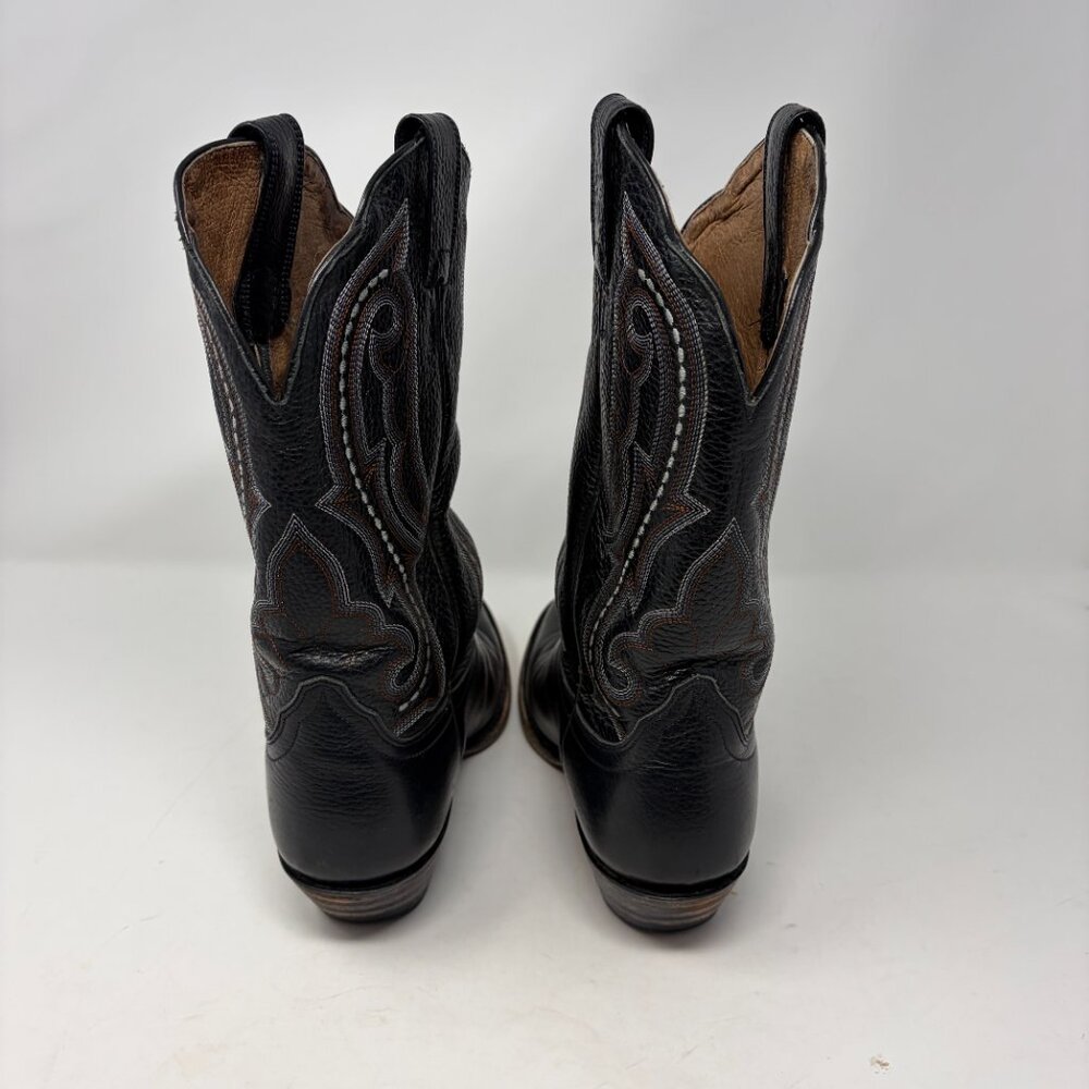 Ariat Black Western Cowboy Boots with Brown Accents - Picture 6 of 11